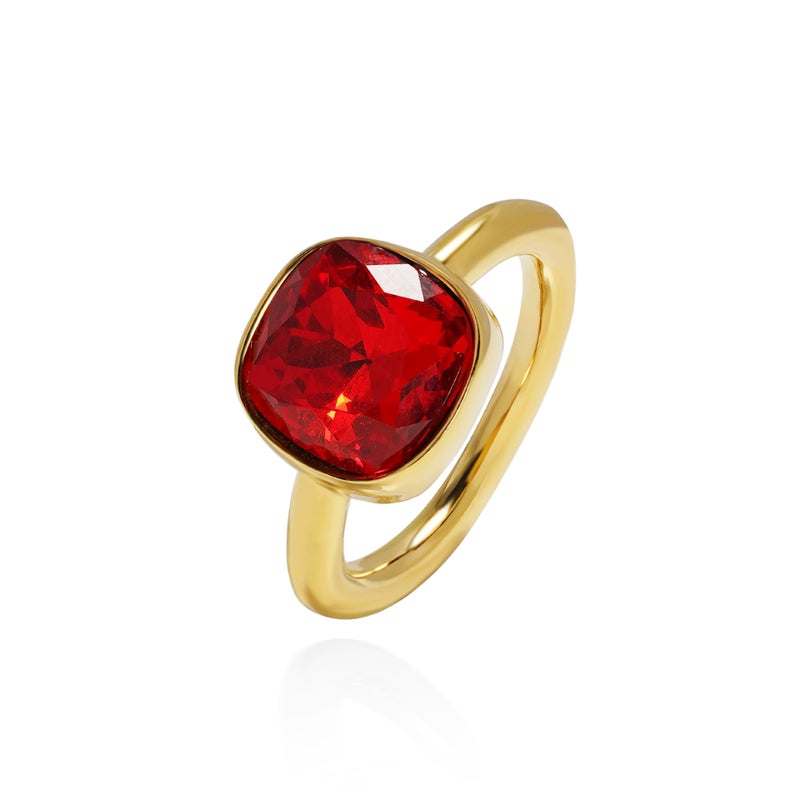 New Diamond Square Crystal Ring New Live Fashion Exquisite Shining Multi-Faceted Hand Ornament Ring - Image 5